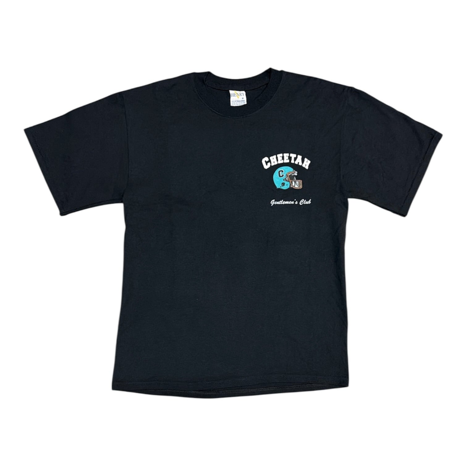 Vintage Henry Cheeta Gentlemens Club We Go Deep Black Tshirt