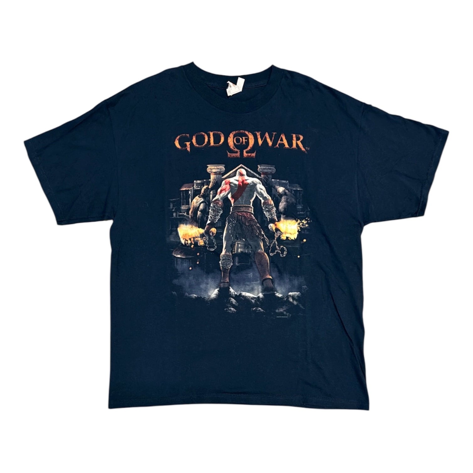 Vintage Anvil God Of War Navy Tshirt