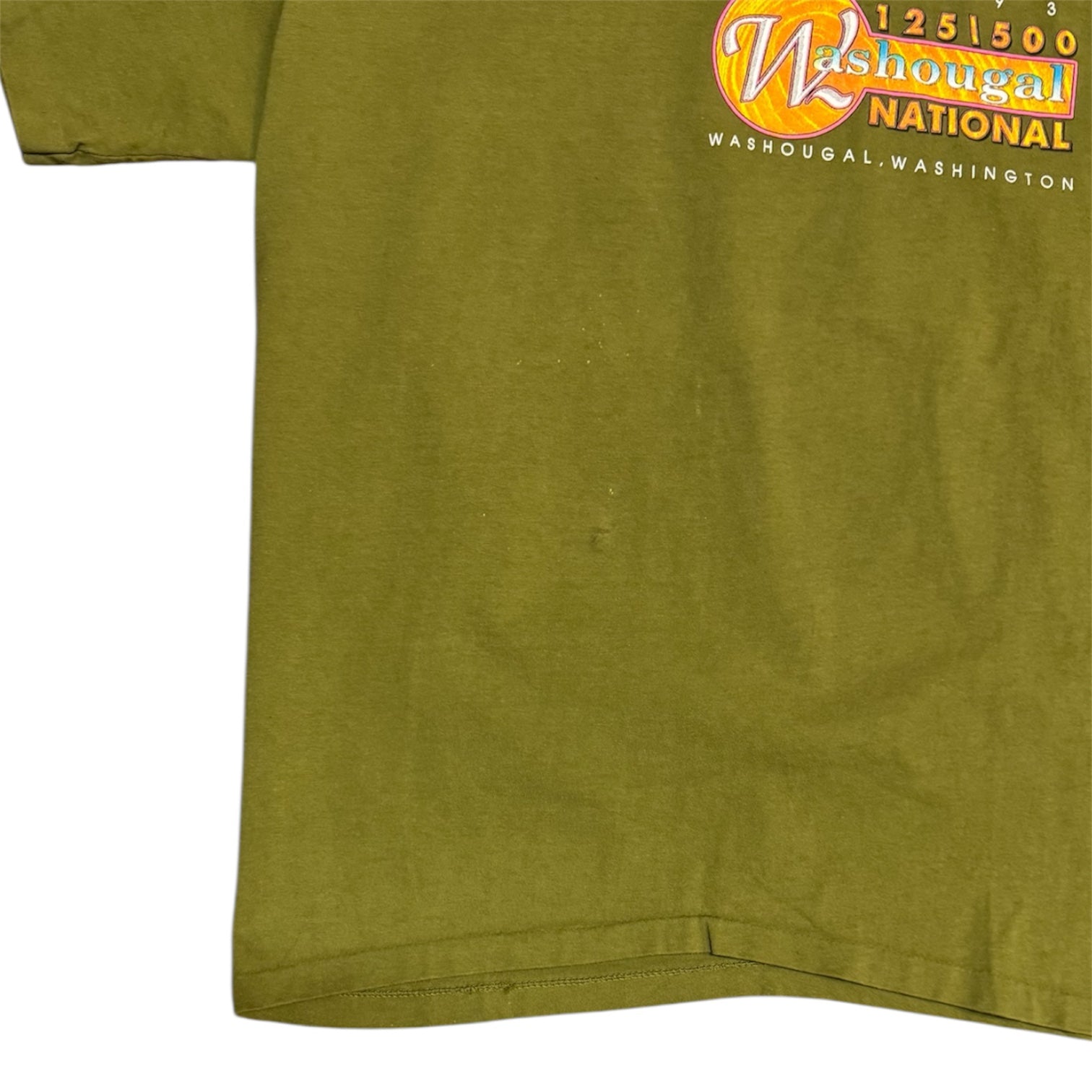 Vintage Anvil Washougal Washington National Motorcross Khaki Green Tshirt