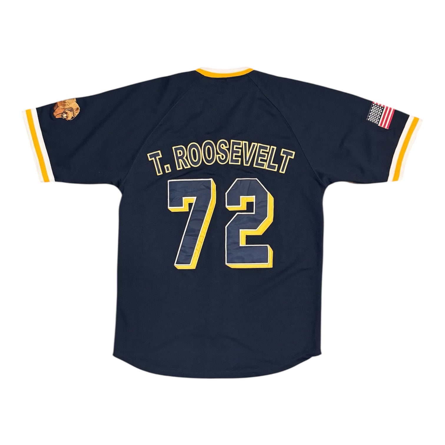Yellowstone T.Roosevelt #72 Navy Yellow Baseball Jersey