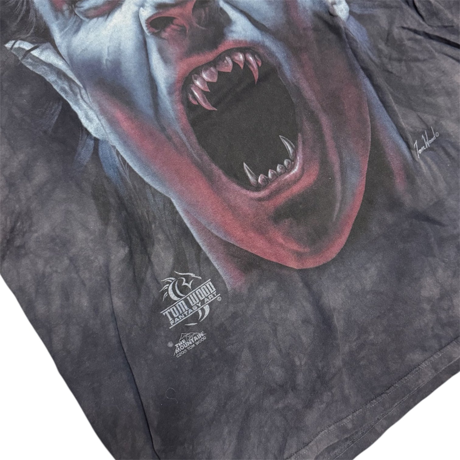 The Mountain Tom Wood Fantasy Art Dracula Tie Dye Black Tshirt