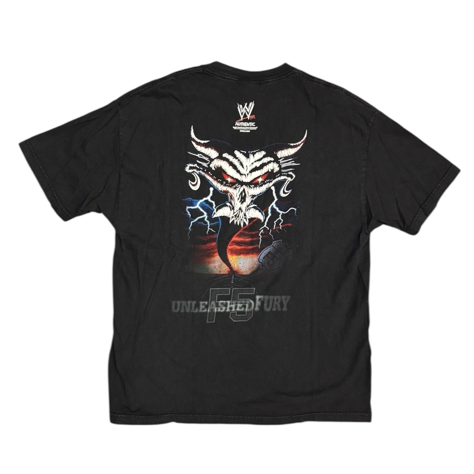 Vintage WWE Unleashed F5 Fury Black Tshirt