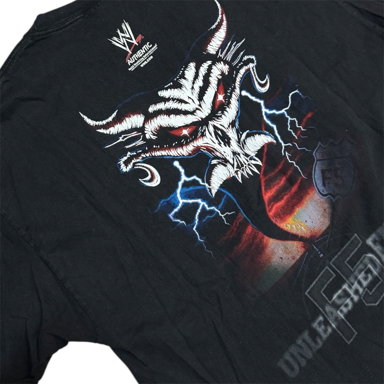 Vintage WWE Unleashed F5 Fury Black Tshirt