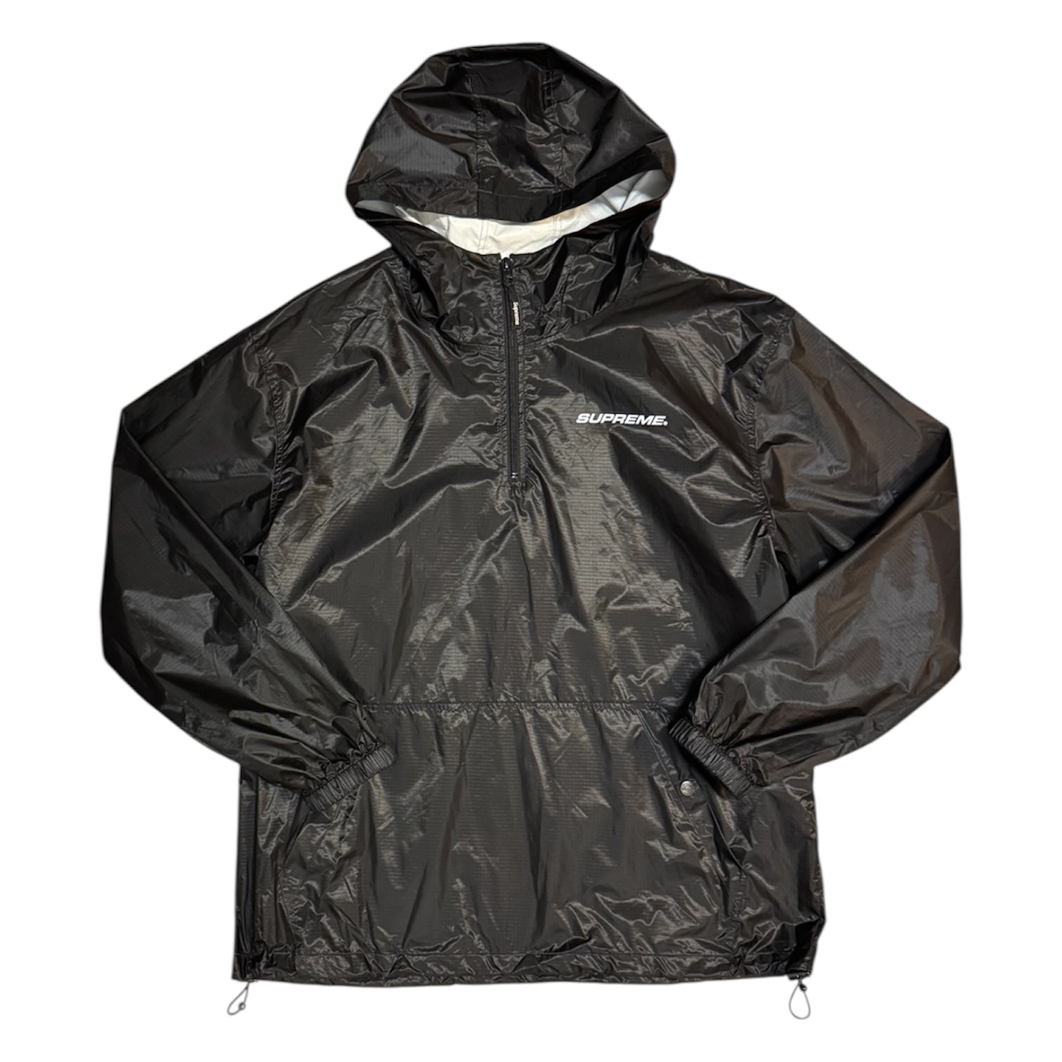 Supreme FW17 Packable Ripstop Pullover Black Jacket