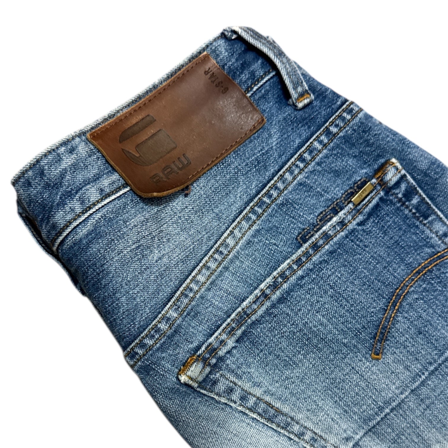 G-Star Raw 3301 Straight Tapered Washed Blue Jeans