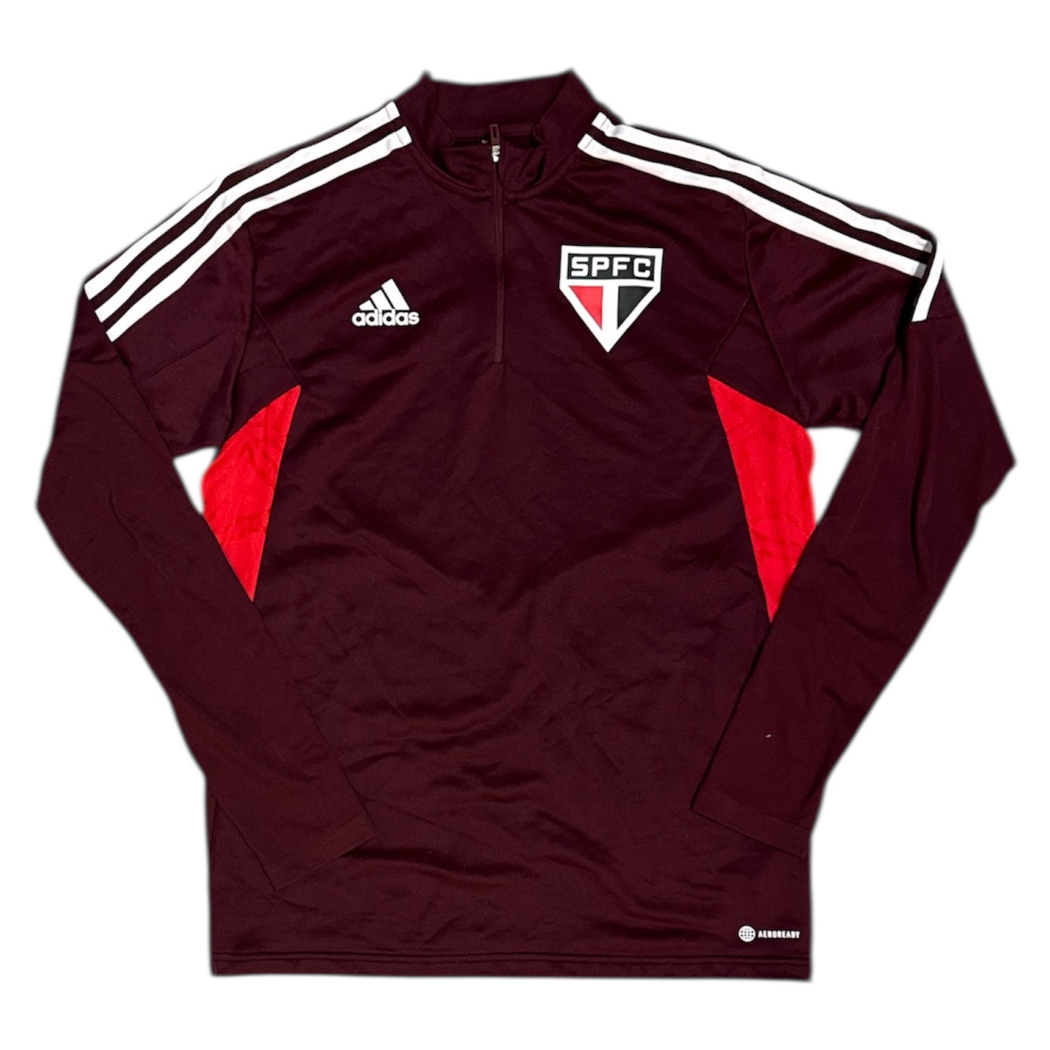 Adidas Sao Paulo 2021/2022 1/4 Zip Training  Long Sleeve Top