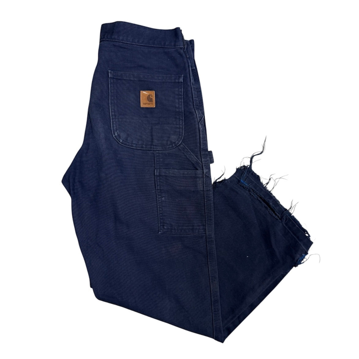 Carhartt Single Knee Dungaree Navy Blue Distresed Pant
