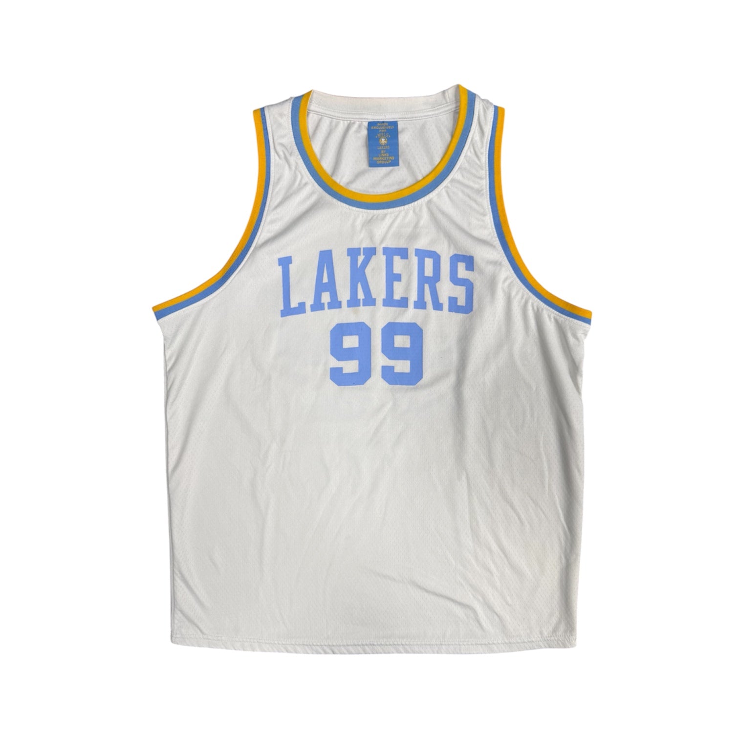 Lakers Mpls White Blue Basketball Jersey