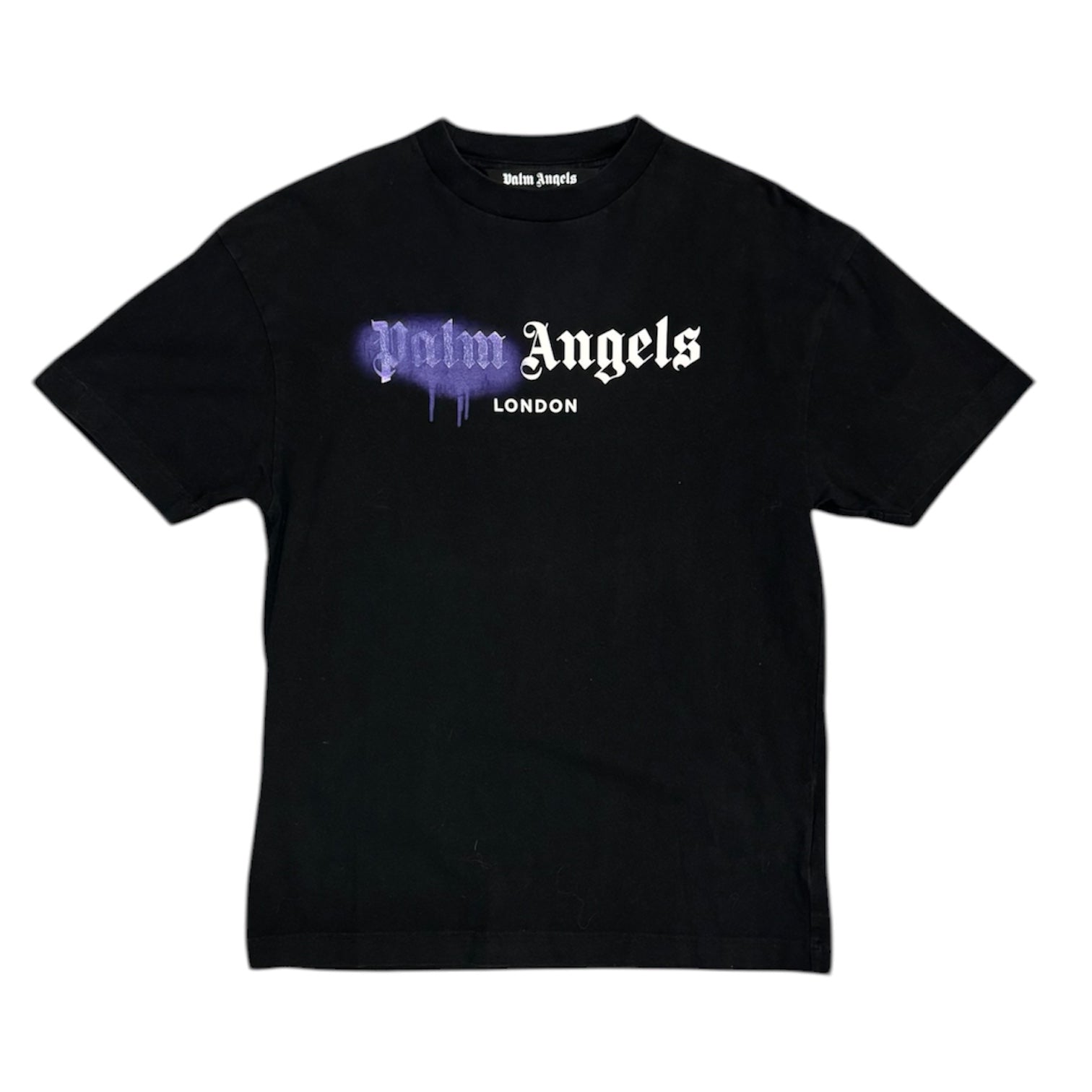 Palm Angels Sprayed London Black Tshirt
