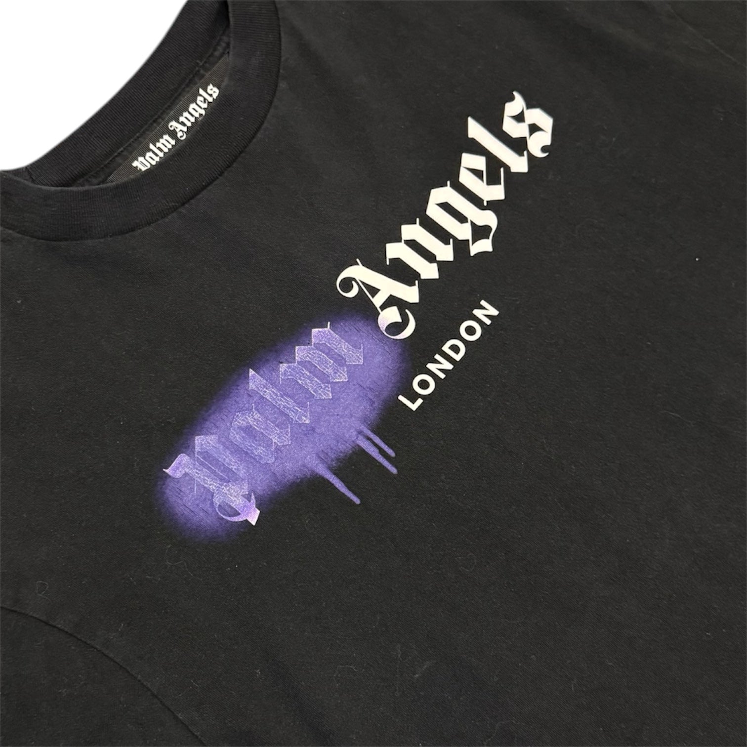 Palm Angels Sprayed London Black Tshirt
