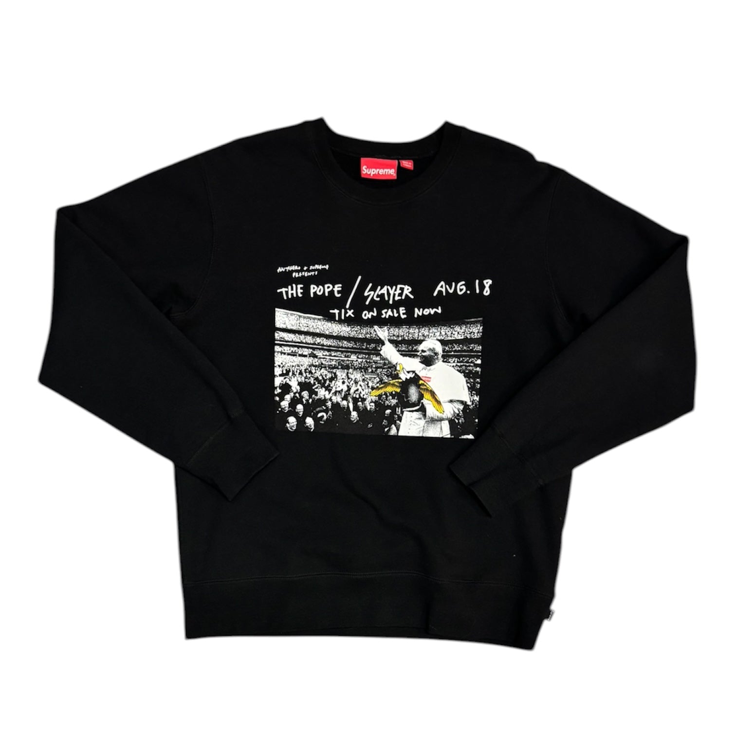 Supreme SS16 Antihero Pope Crewneck Black Sweatshirt