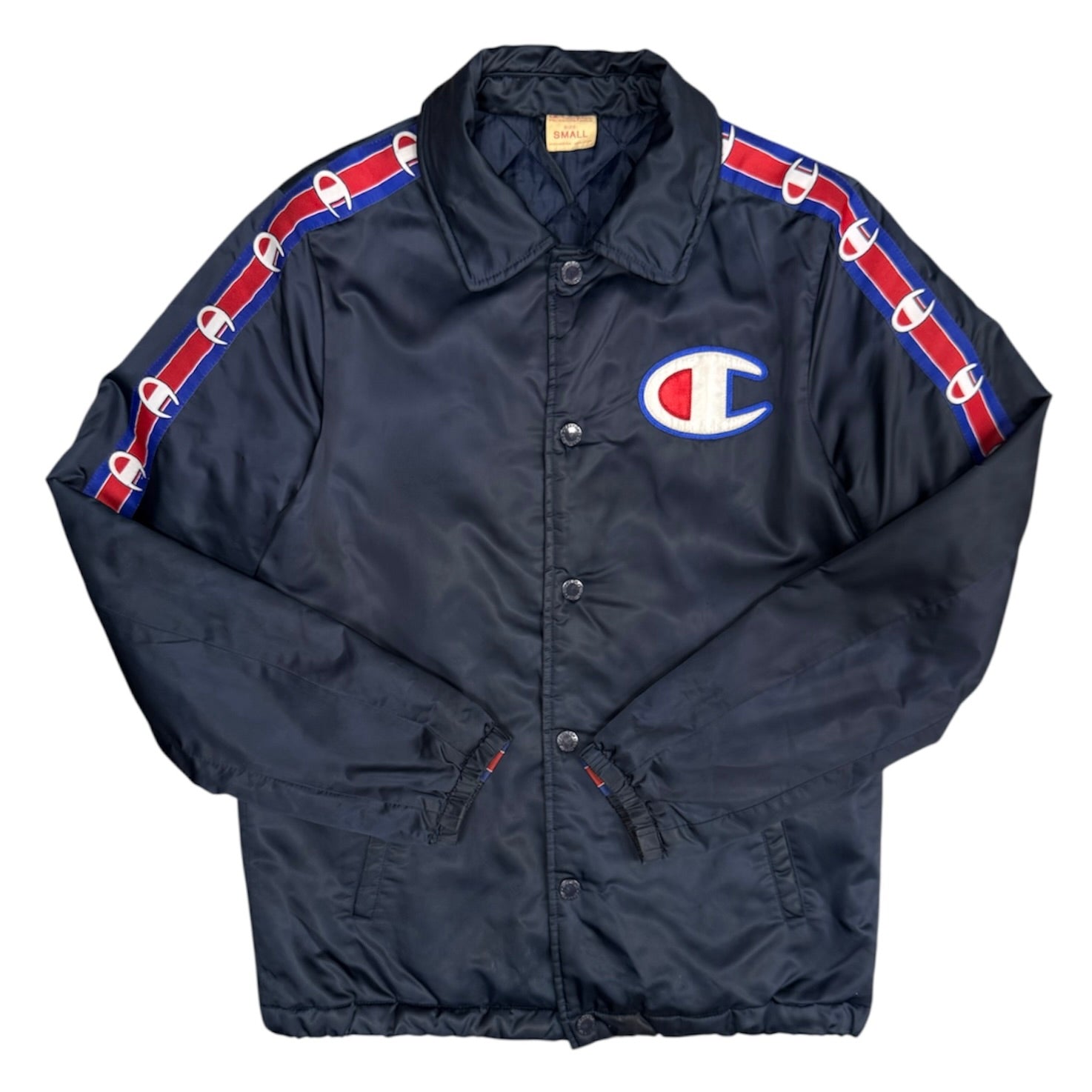 Champion Navy Padded Satin Coach Jacket
