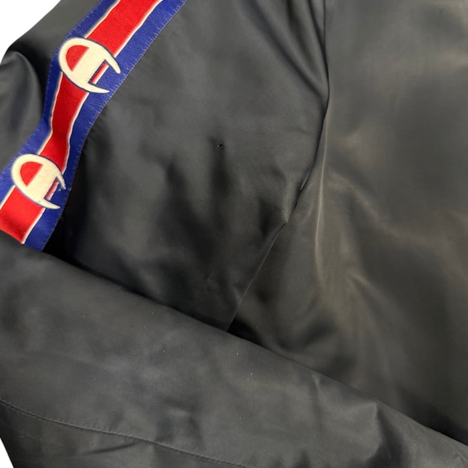 Champion Navy Padded Satin Coach Jacket