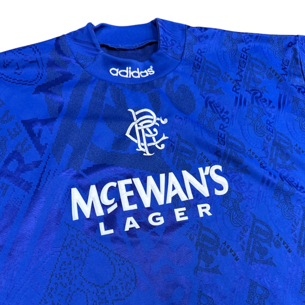 Vintage Adidas Glasgow Rangers 1994/1996 Home Football Jersey