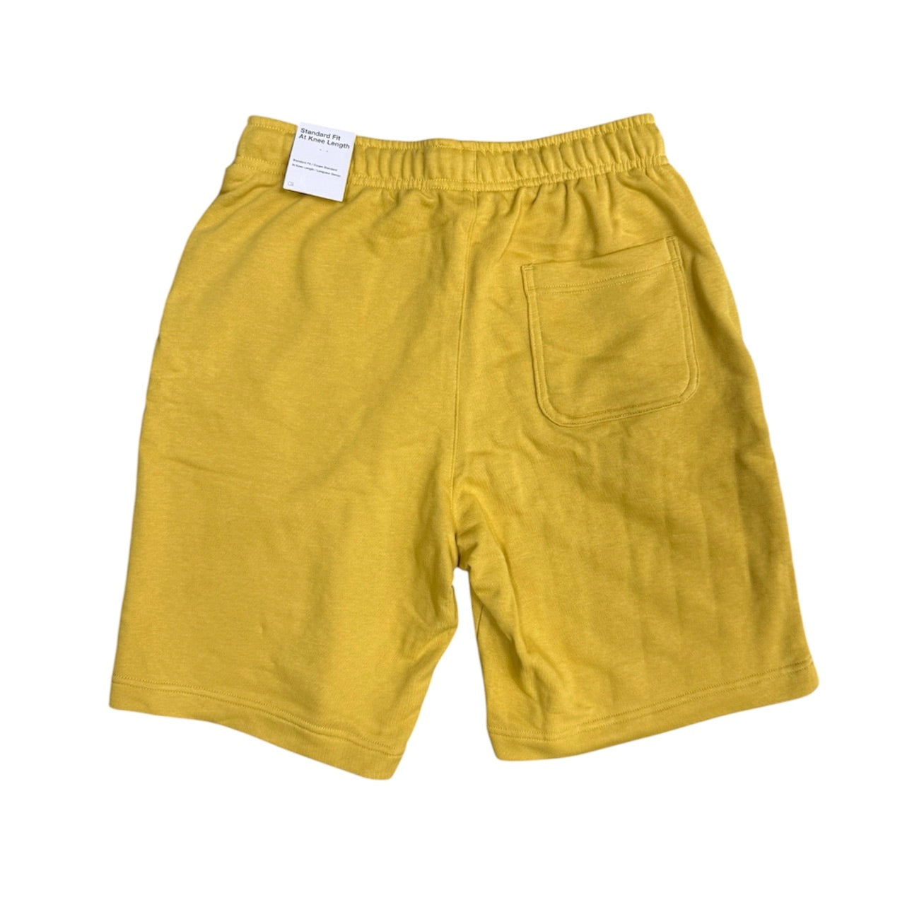 Nike Club Fleece French Terry Yellow Shorts