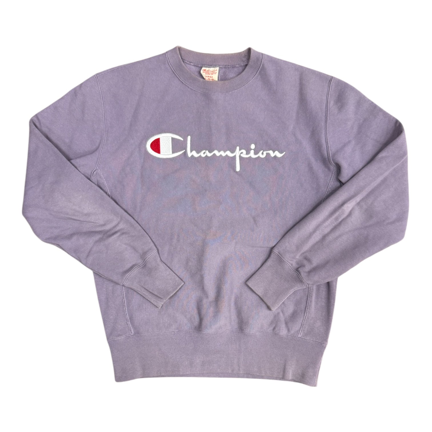 Champion Purple Big Logo Reverse Weave Sweatshirt