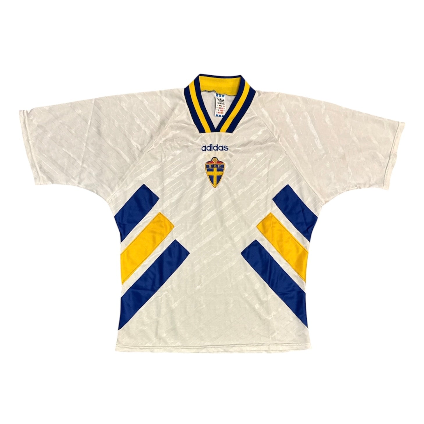 Vintage Adidas Sweden 1994 World Cup Away Football Jersey