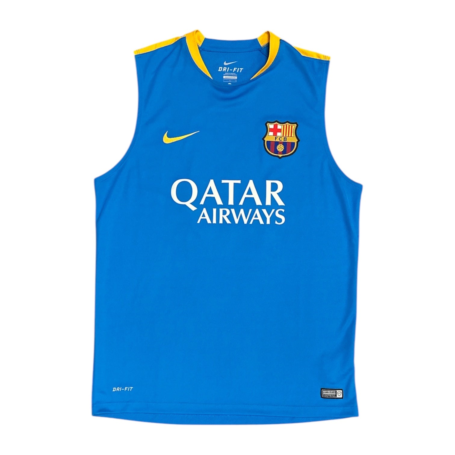 Nike FC Barcelona 2015/2016 Blue Yellow Training Vest