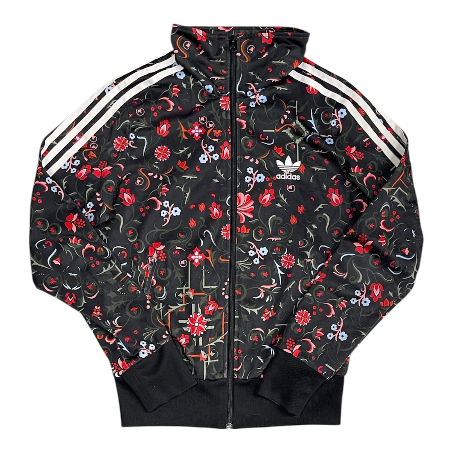 Adidas Firebird Floral Red Green Black Track Top (W)
