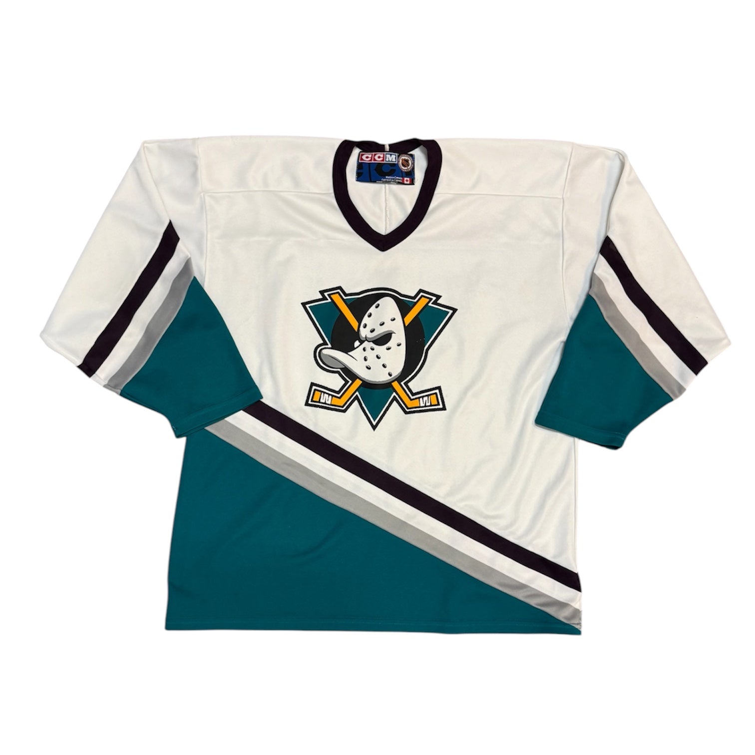 CCM Anaheim MIghty Ducks White Hockey Jersey