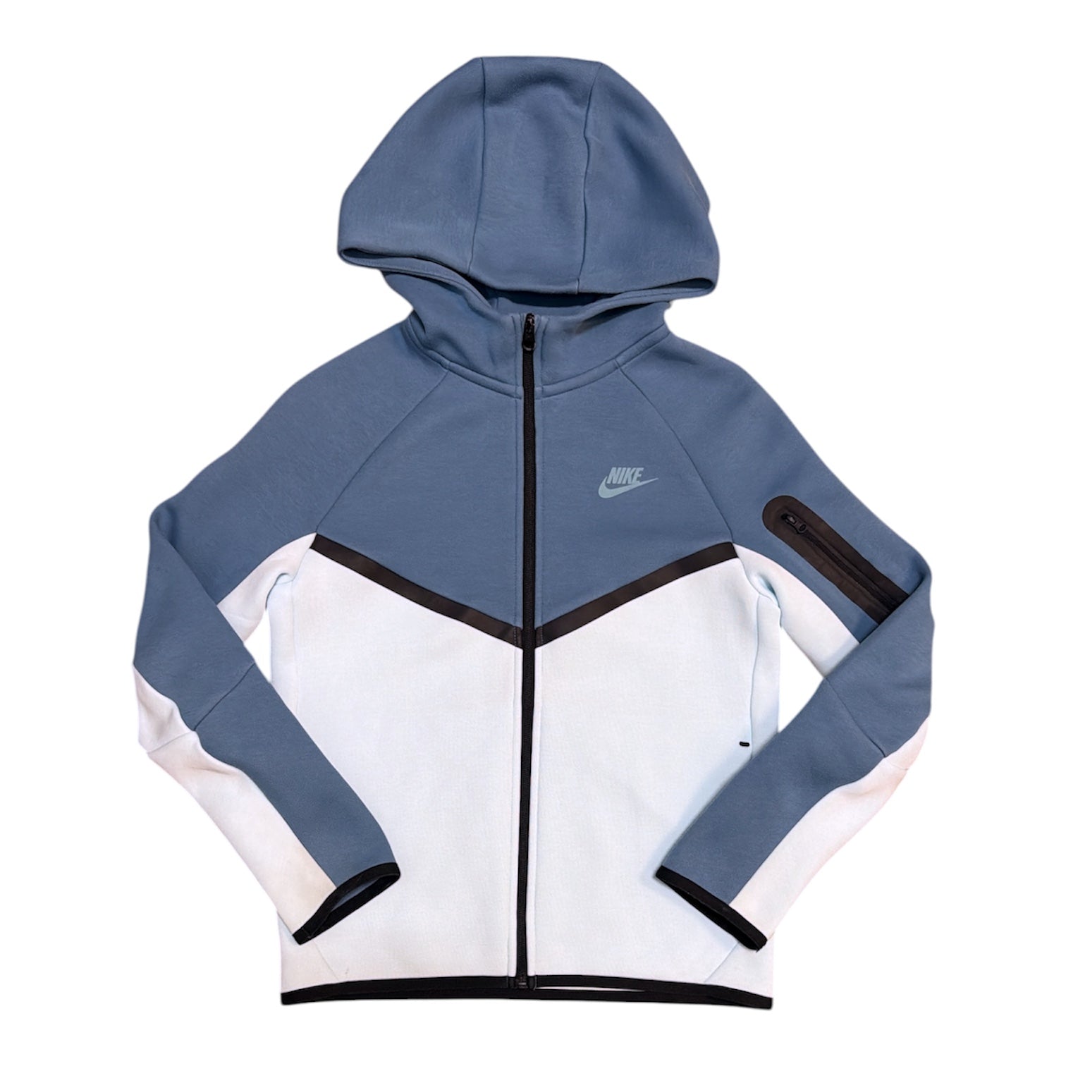Nike Sportswear Tech Fleece Full Zip Glacier Blue Hoodie (Youth)