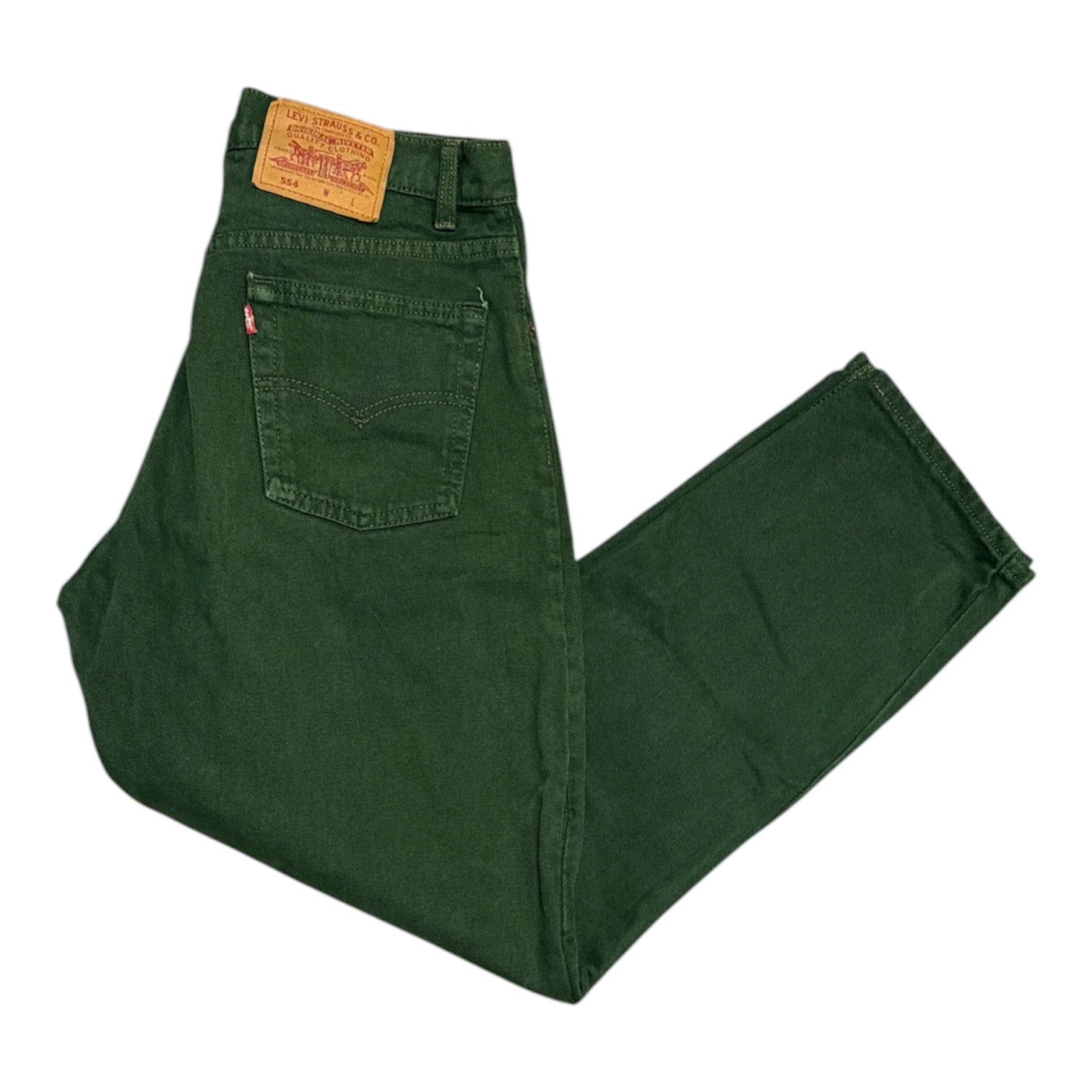 Vintage Levi's 554 Dark Green Jeans