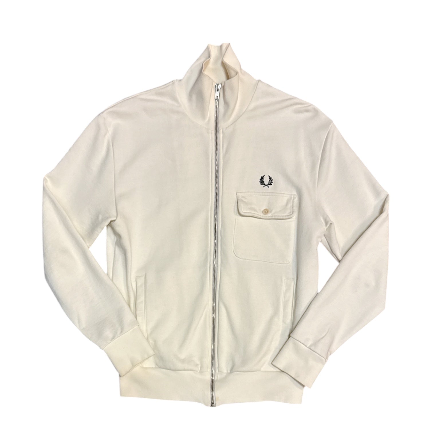 Fred Perry Off White Cotton Track Top