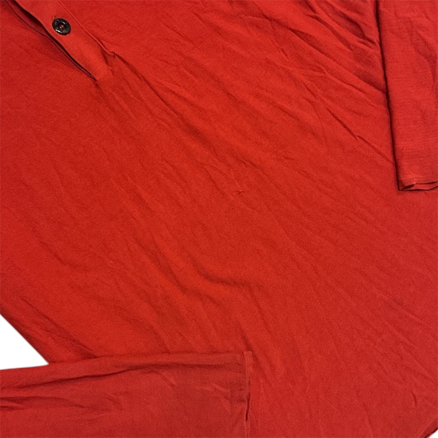 Stone Island Cotton Knit Red Long Sleeve Polo Shirt