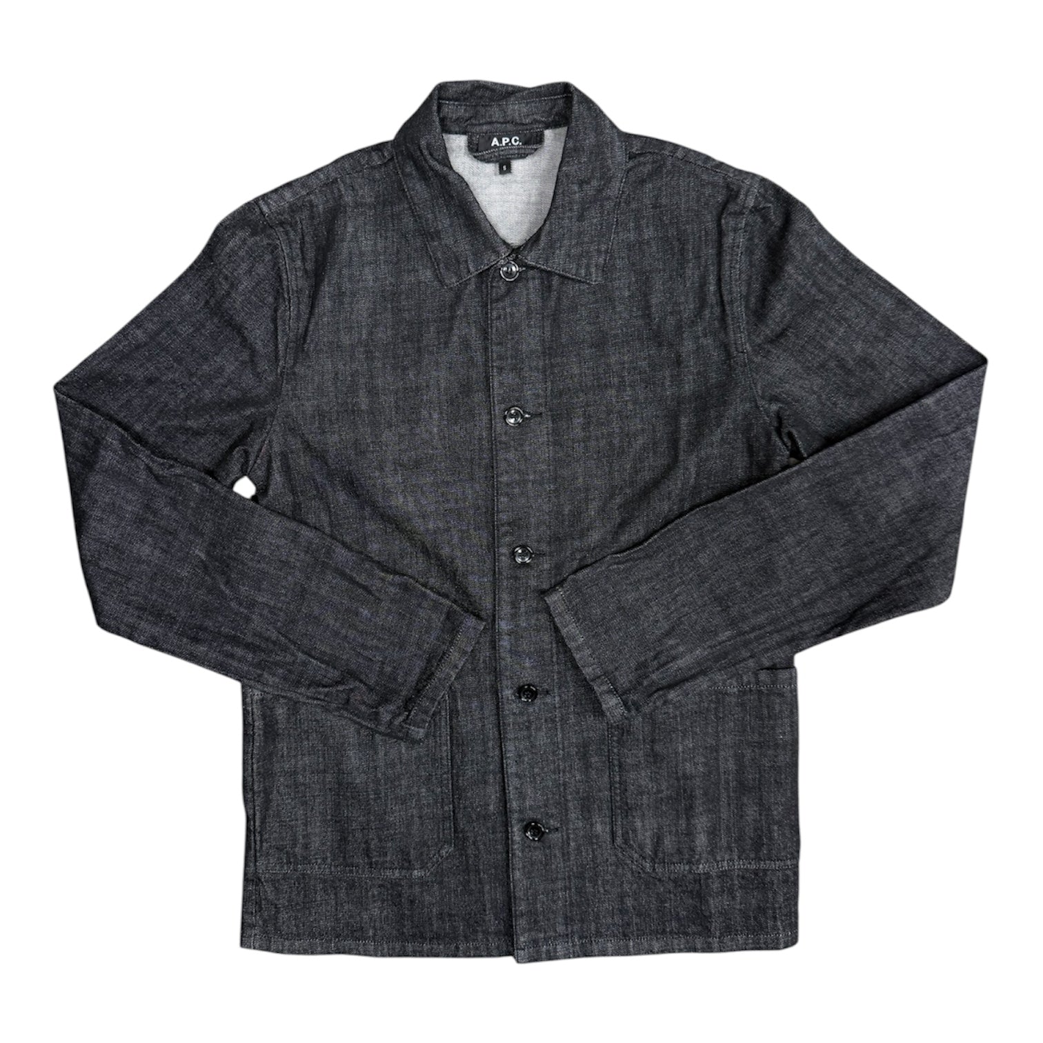 A.P.C Black Denim Workwear Jacket