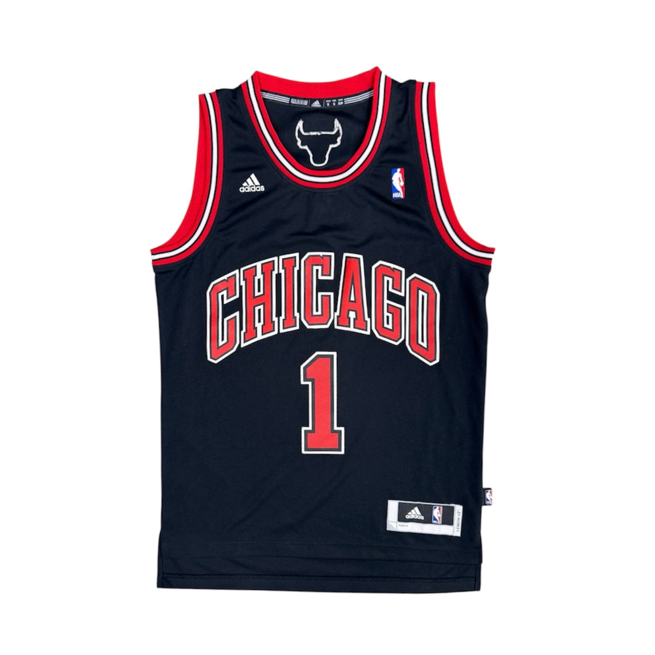 Adidas Chicago Bulls Rose # 1 Black Red Basketball Jersey