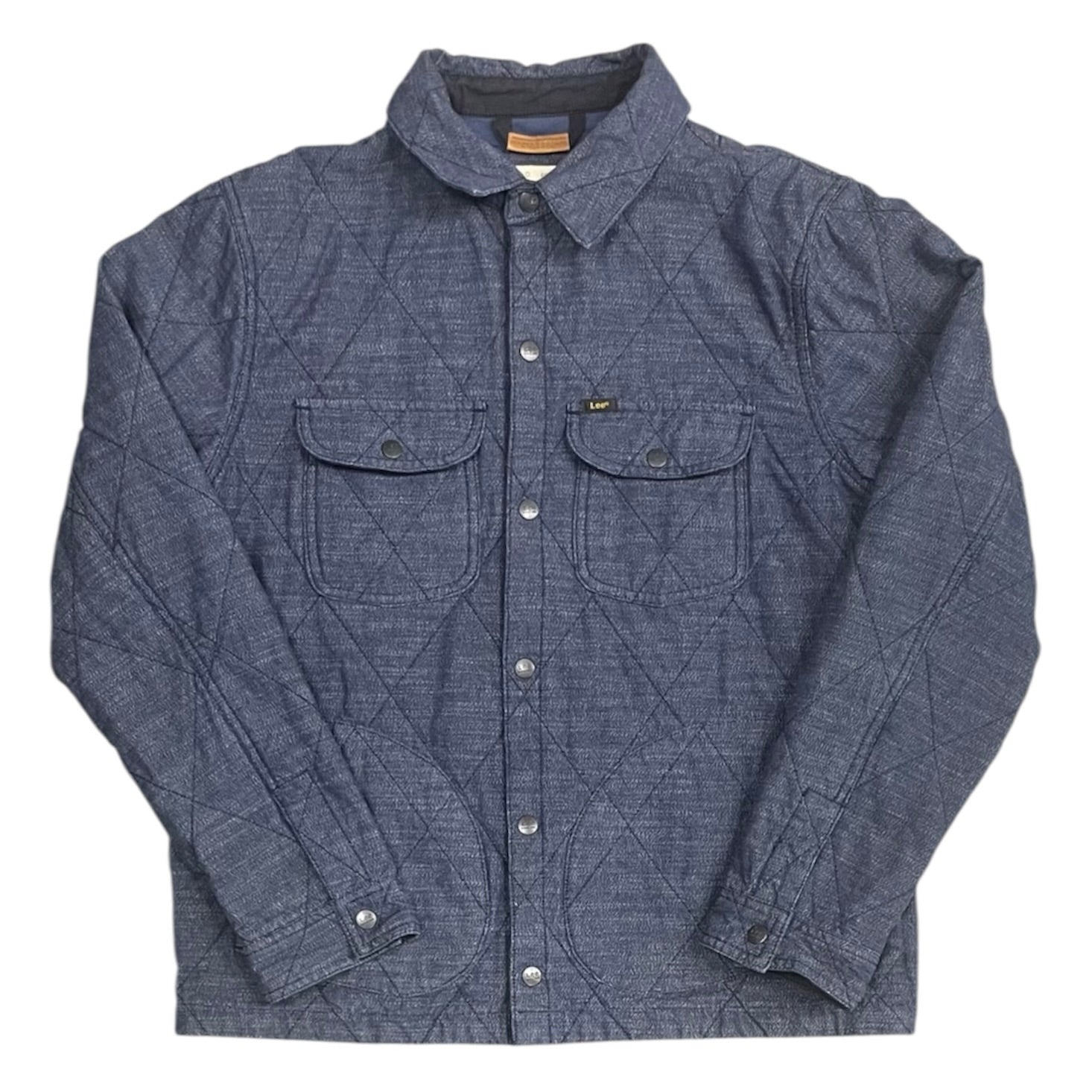 Lee Quilted Navy Denim Overshirt Jacket