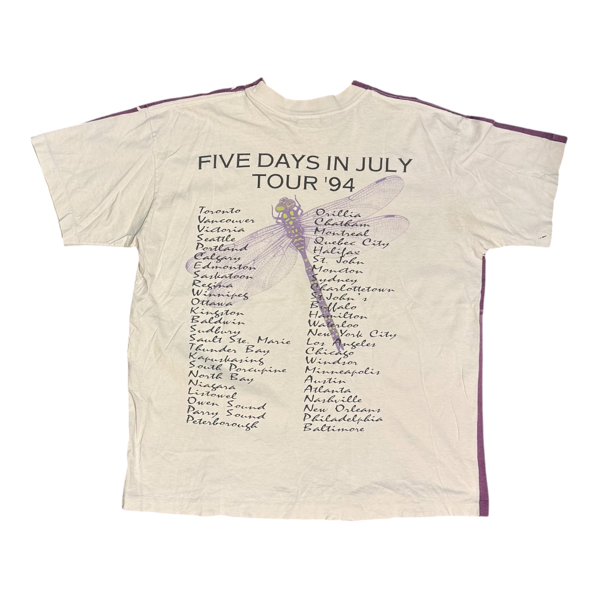 Vintage Blue Rodeo Five Days In July 1994 Tour Tshirt