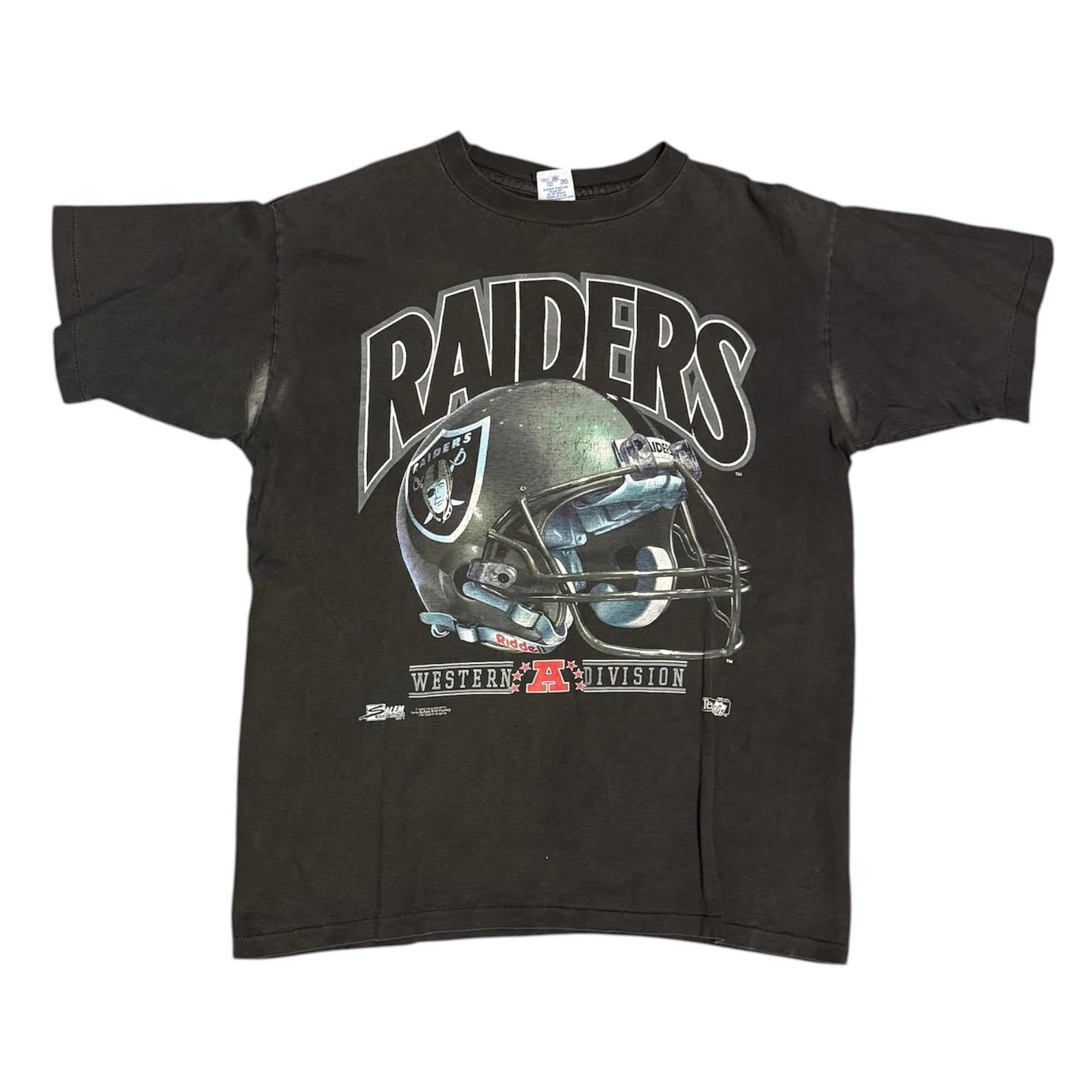 Vintage 1991 Los Angeles Raiders Western Division Grey Tshirt
