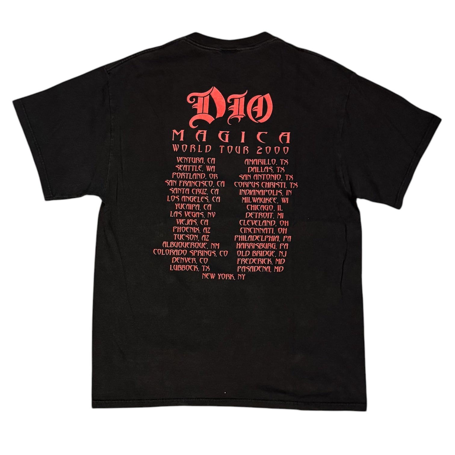 Vintage Dio Magica 2000 World Tour Black Tshirt
