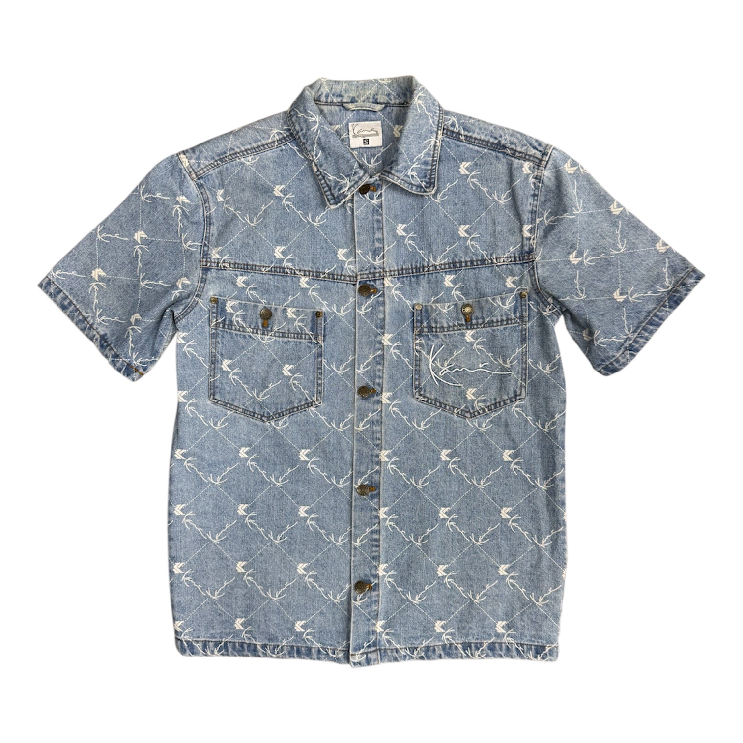 Karl Kani Denim Short Sleeve Overshirt