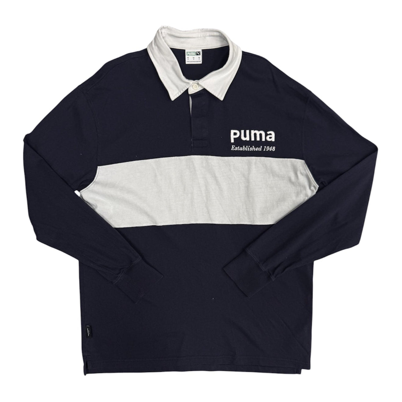 Puma Navy White Rugby Long Sleeve