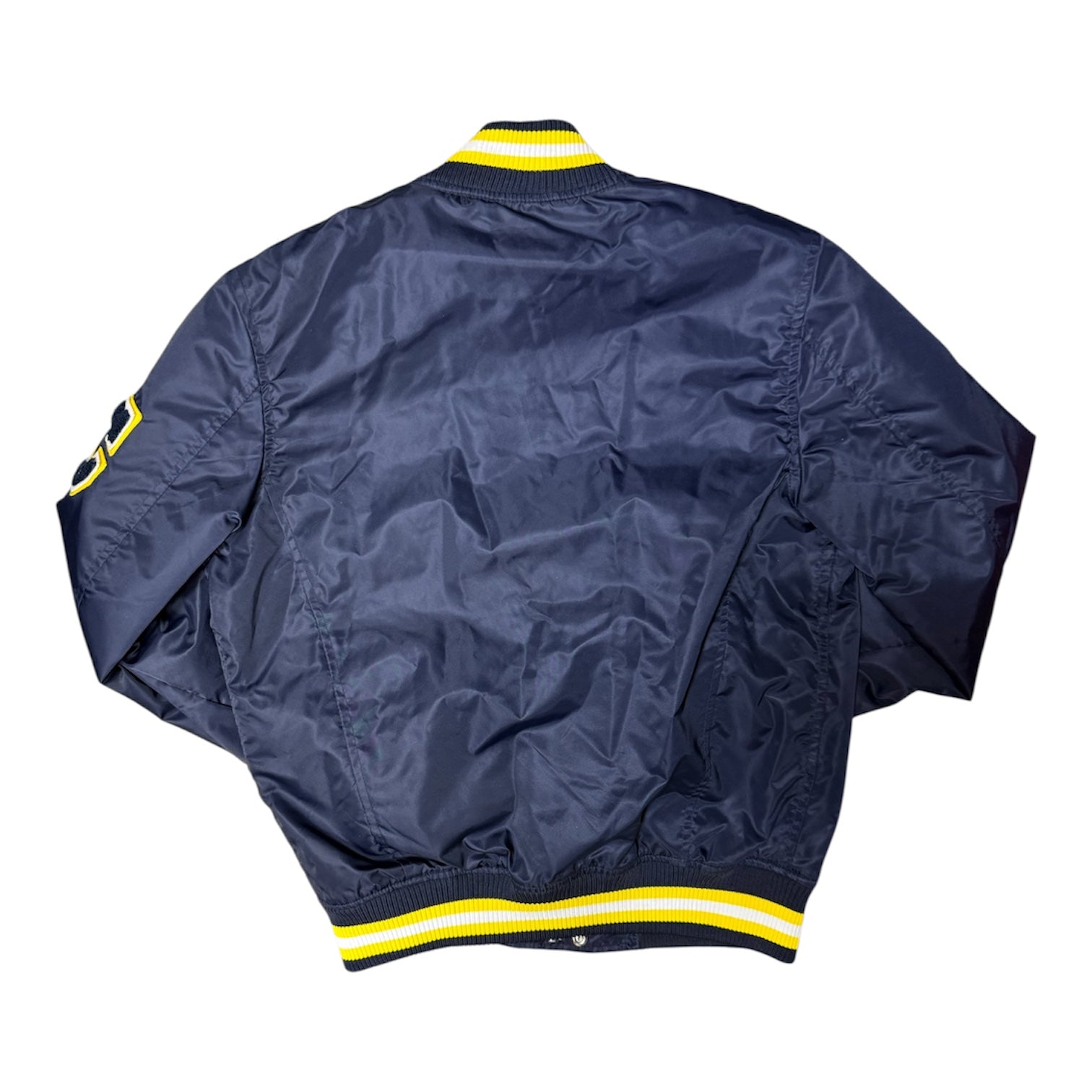 American College USA New York Brooklyn Michigan Blue Varsity Jacket