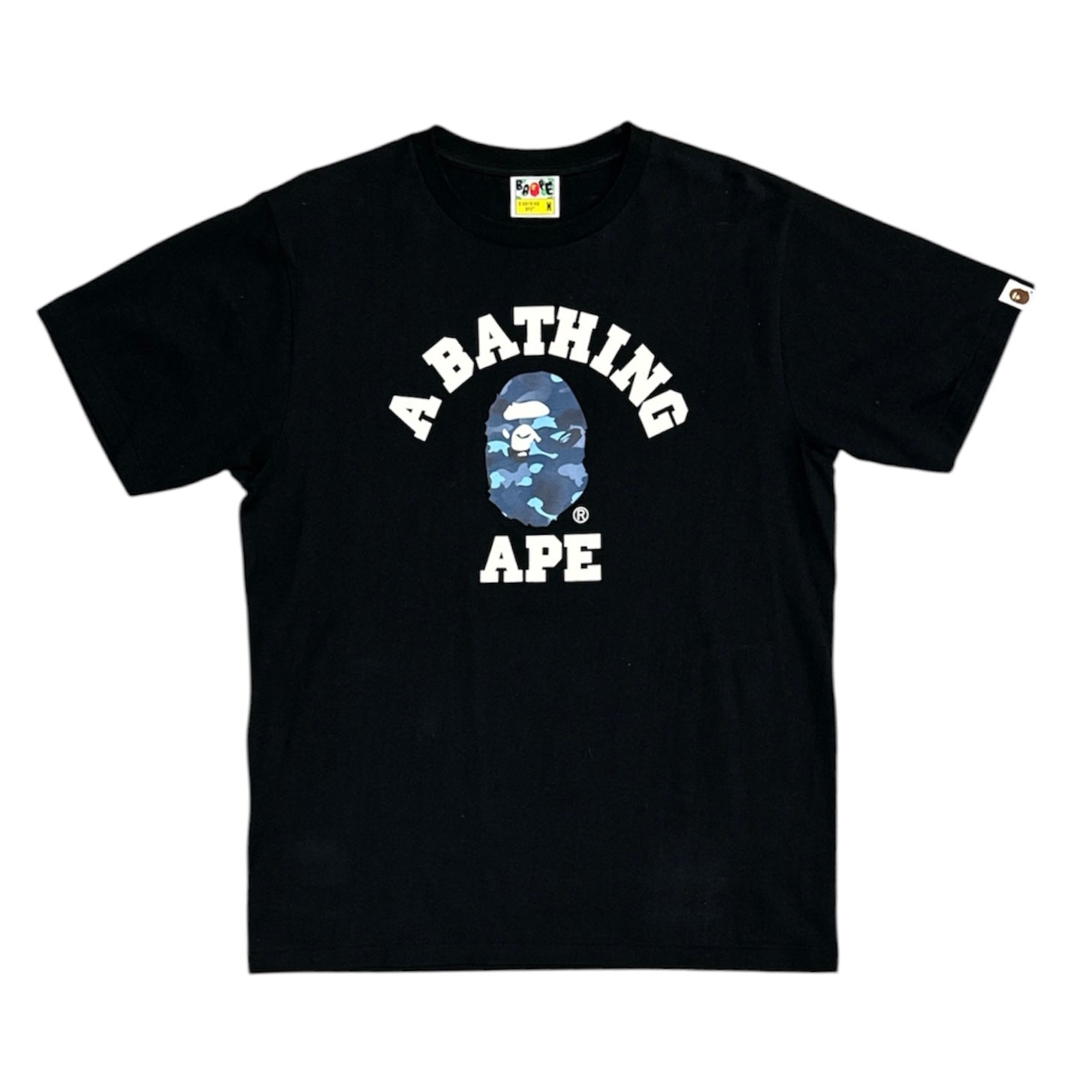 A Bathing Ape College 1st Camo Navy Black Tshirt