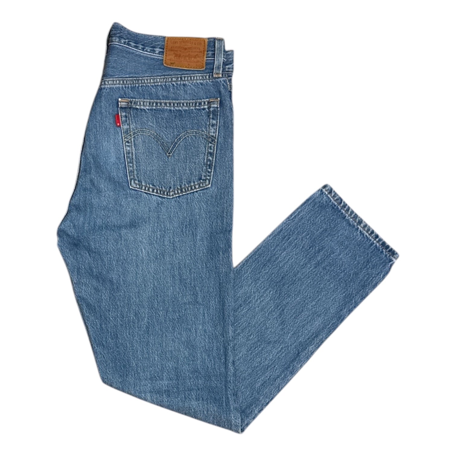 Levi's Premium 501 Straight Washed Blue Jeans
