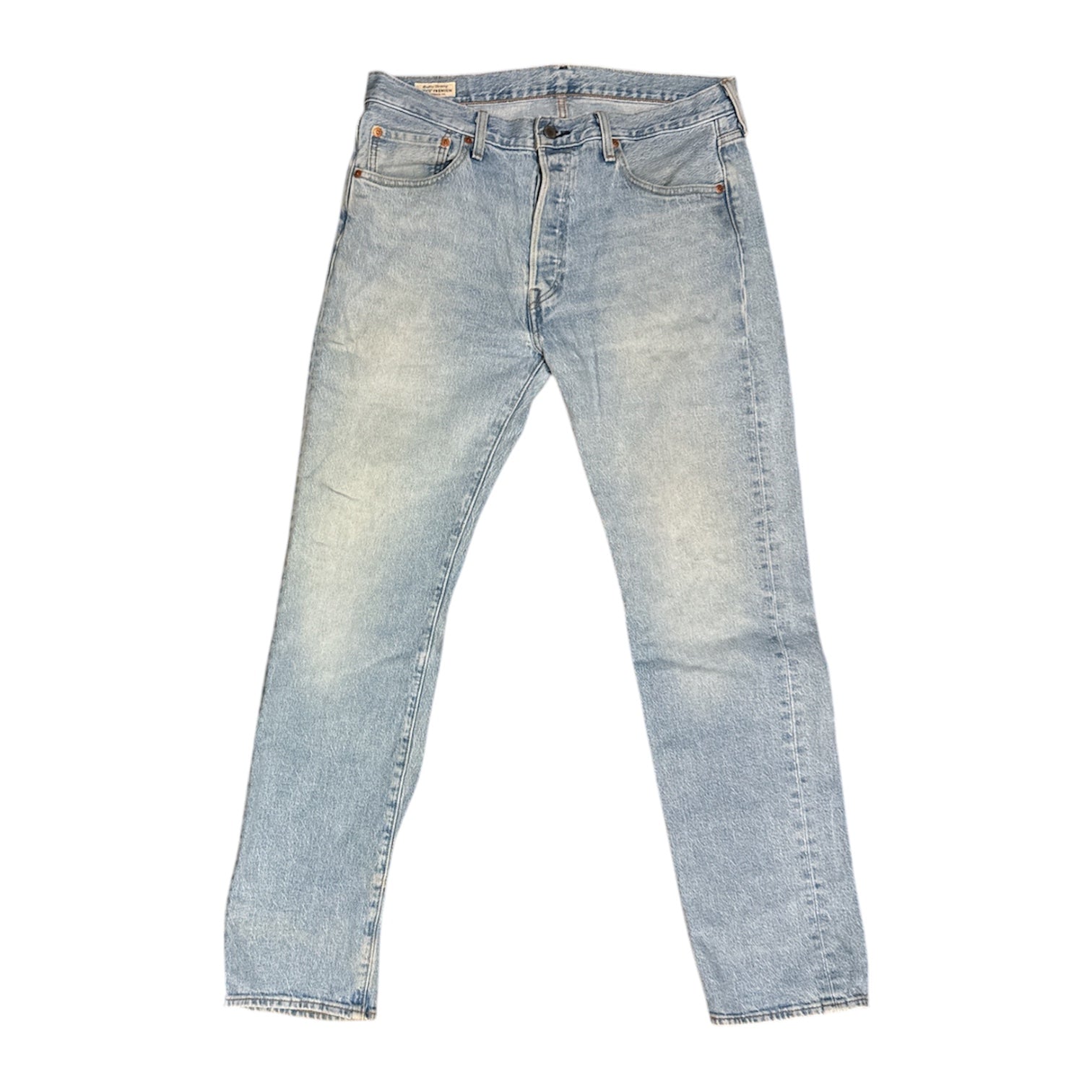 Levi's 501 Premium Original Fit Washed Light Blue Jeans