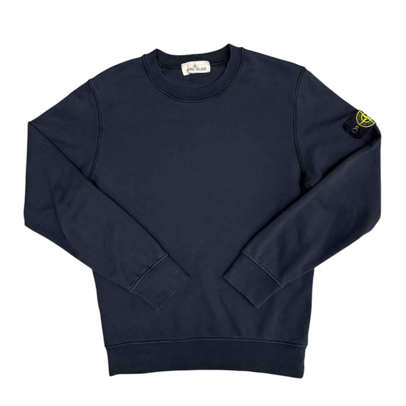 Stone Island Garment Dyed Fleece Navy Sweatshirt