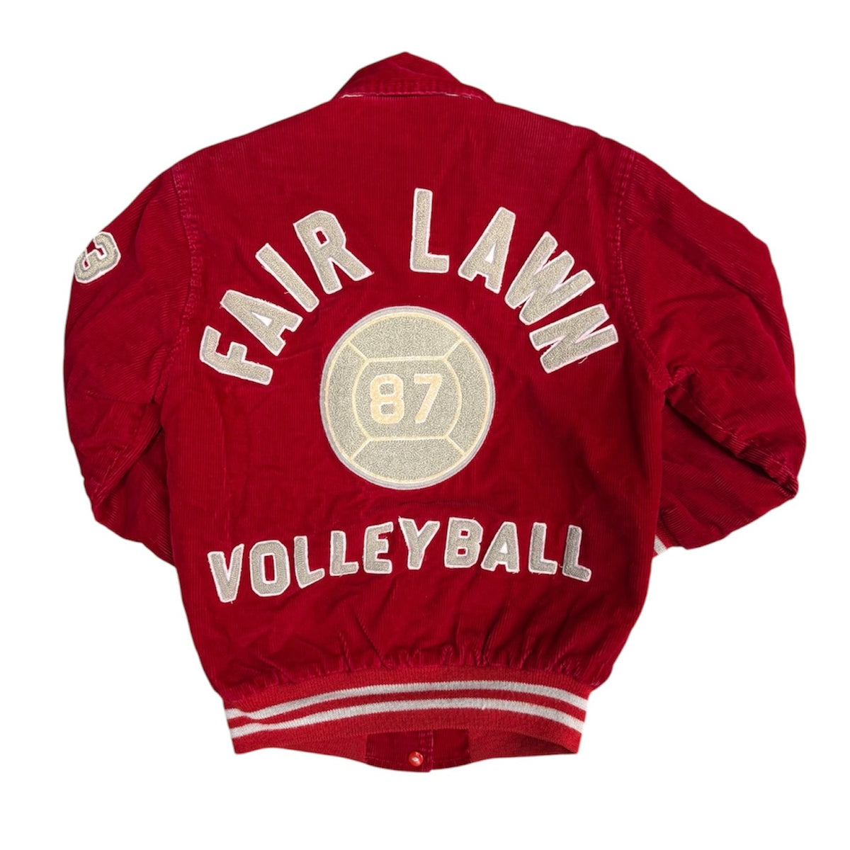 Vintage K & E Red Corduroy Varsity Jacket (W)