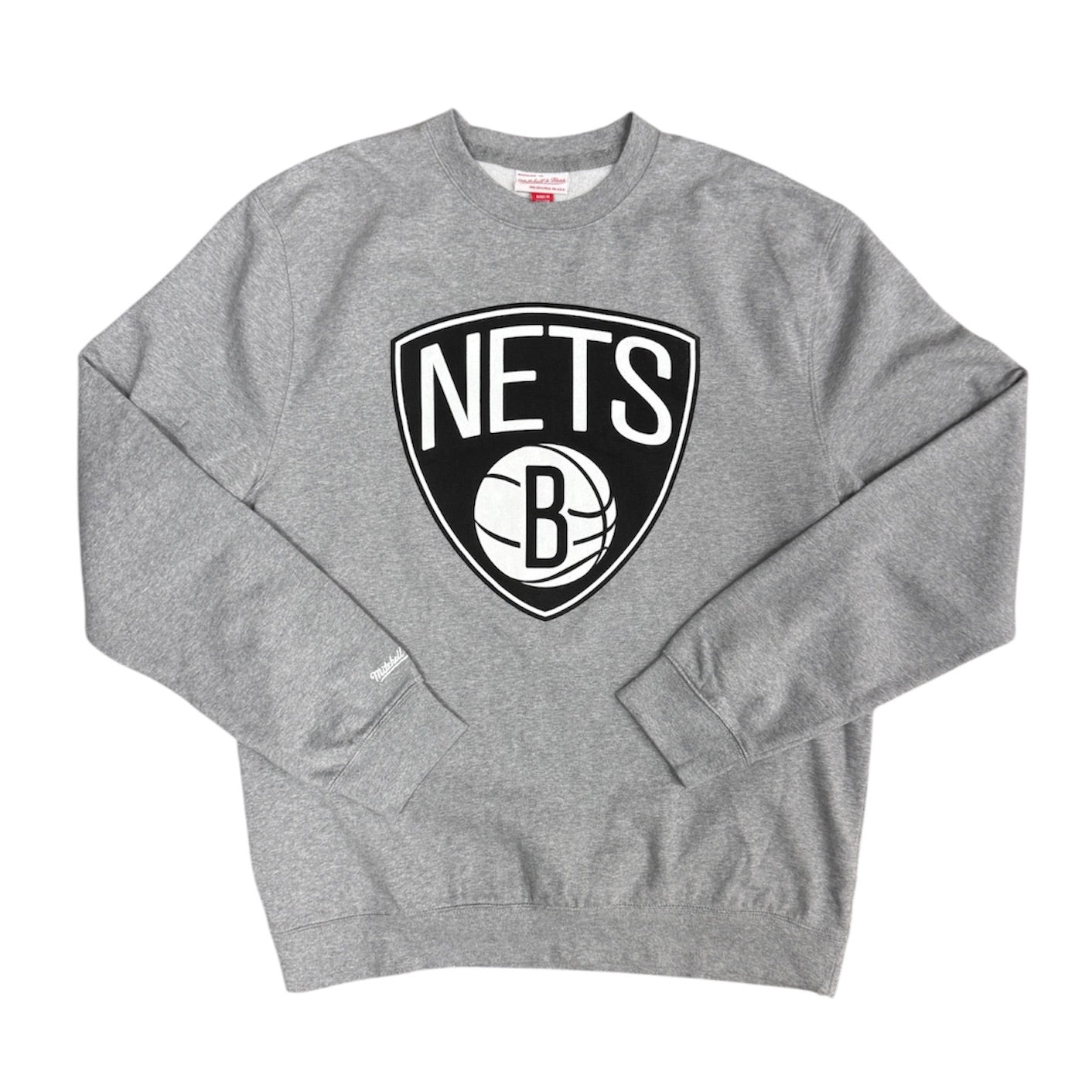 Mitchell & Ness Brooklyn Nets Team Logo Grey Sweatshirt