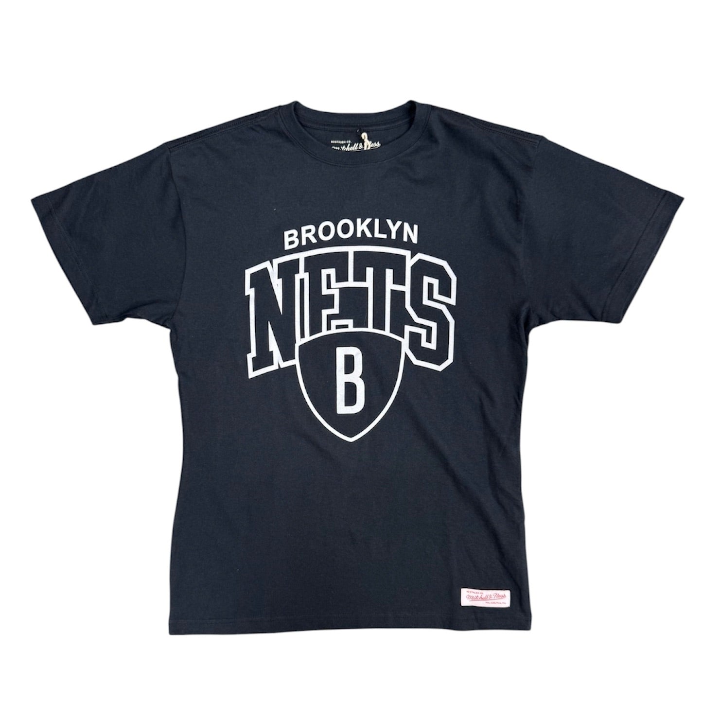 Mitchell & Ness Brooklyn Nets Traditional Fit Black White Tshirt