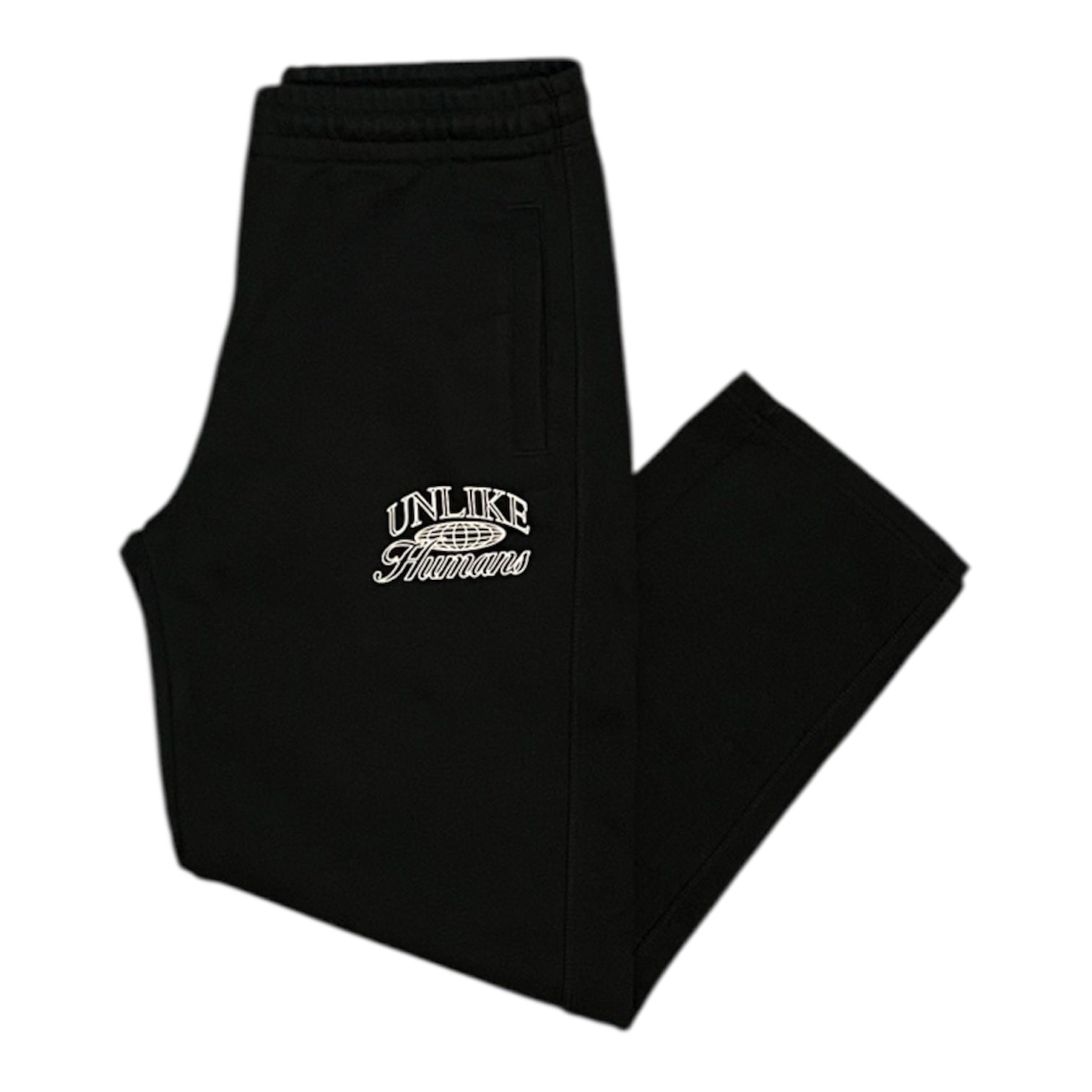 Unlike Humans Wide Leg Black Sweatpants