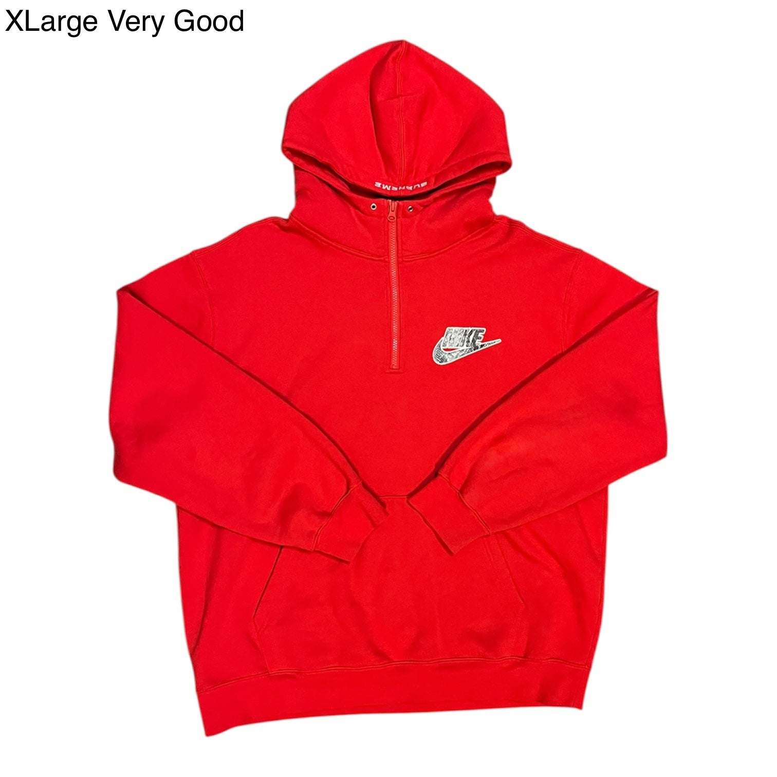 Supreme x Nike SS21 Half Zip Red Hoodie