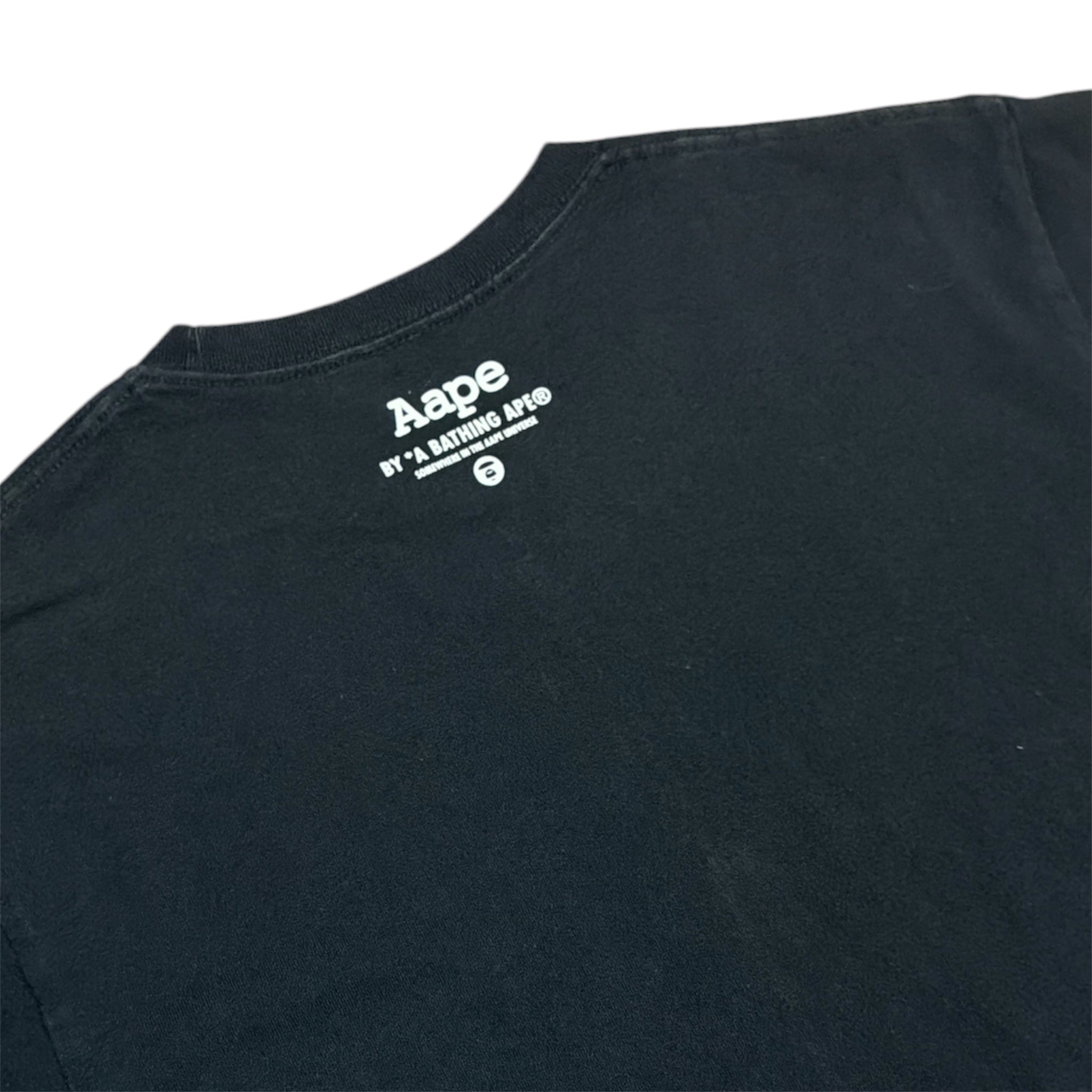 Aape By A Bathing Ape Moonface Black Tshirt