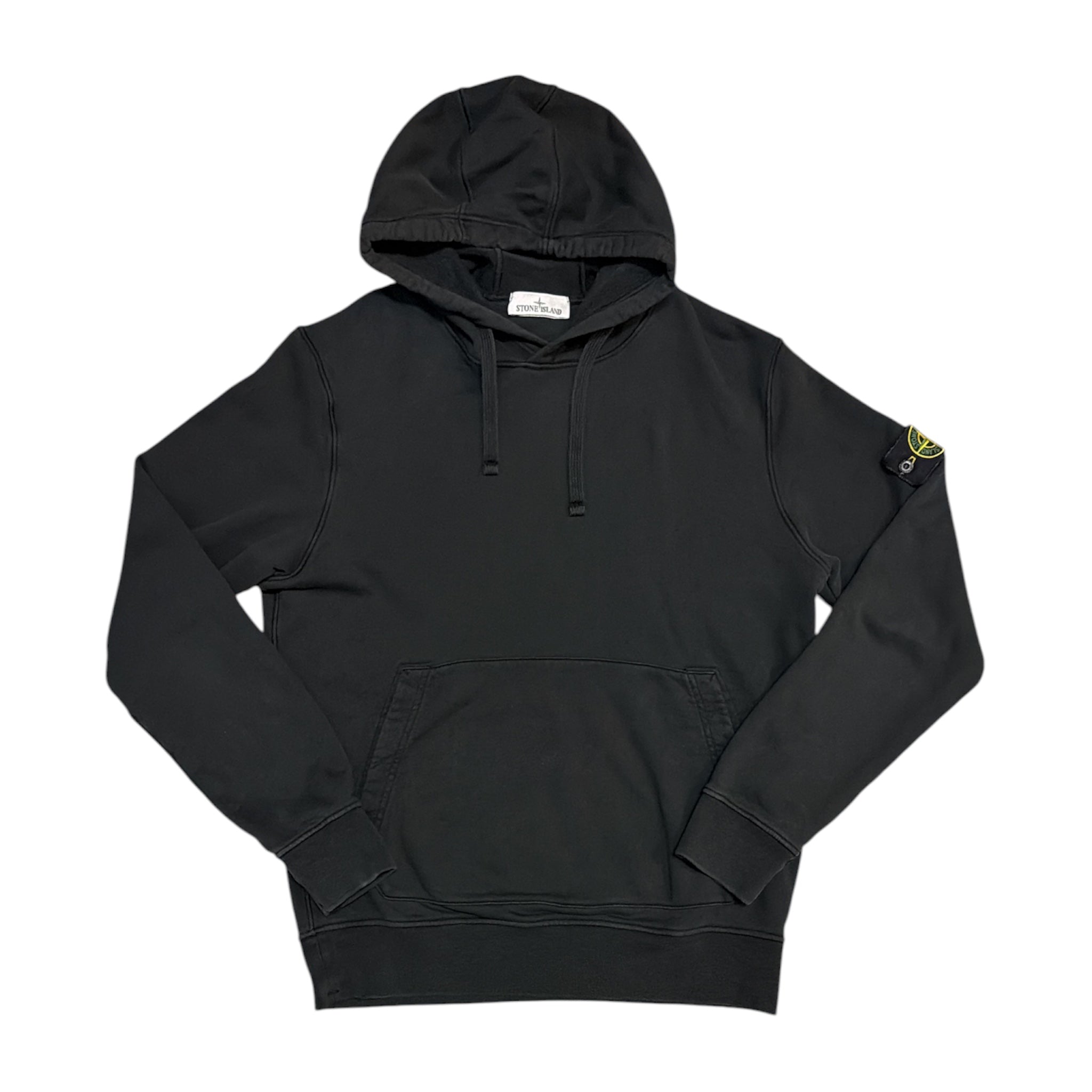 Stone Island Garment Dyed Black Hoodie