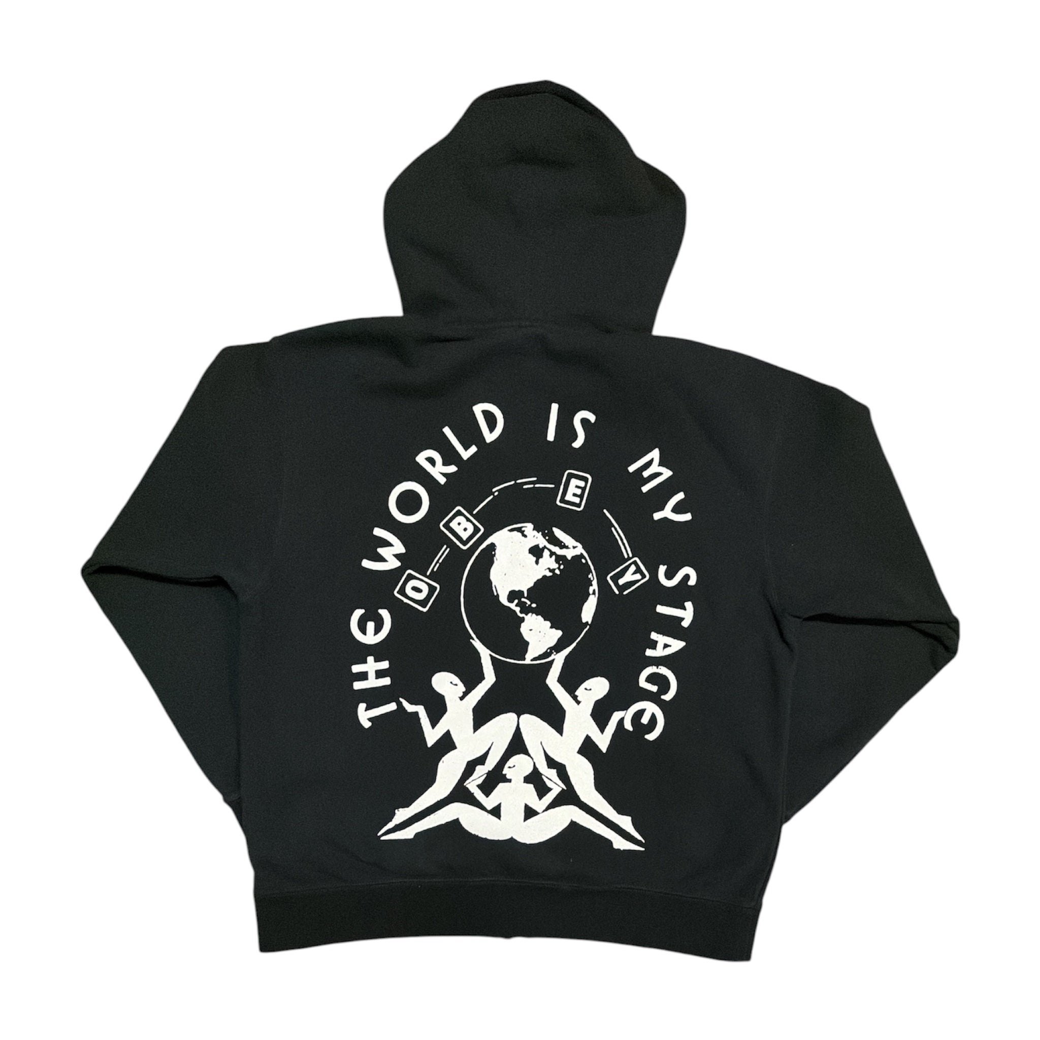 Obey The World Is My Stage Black Full Zip Hoodie