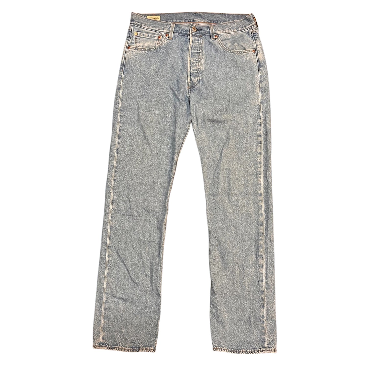 Levi's 501 Premium Original Fit Washed Light Blue Jeans